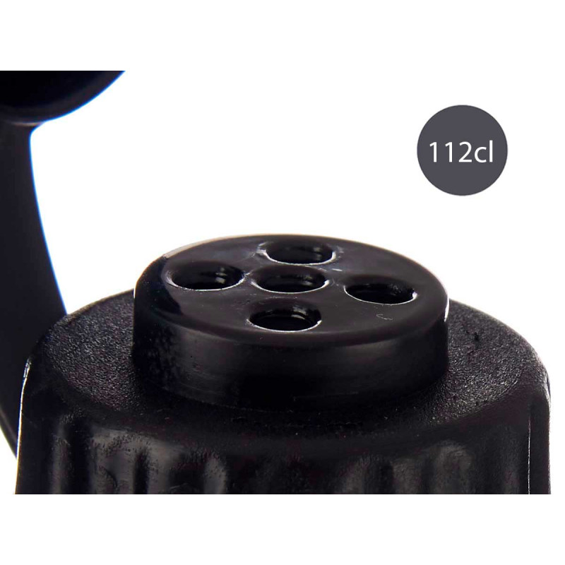 112ML WHITE BLACK GREY GLASS PEPPERSHAKER ASSORT3 