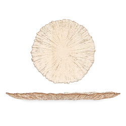 PLATO LLANO 28CM AMBAR