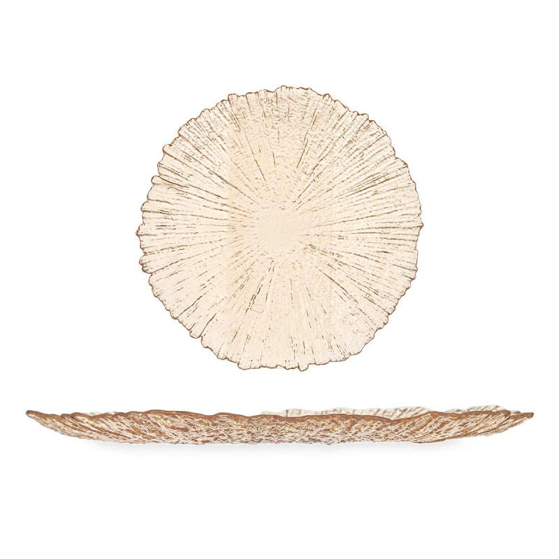 PLATO LLANO 28CM AMBAR