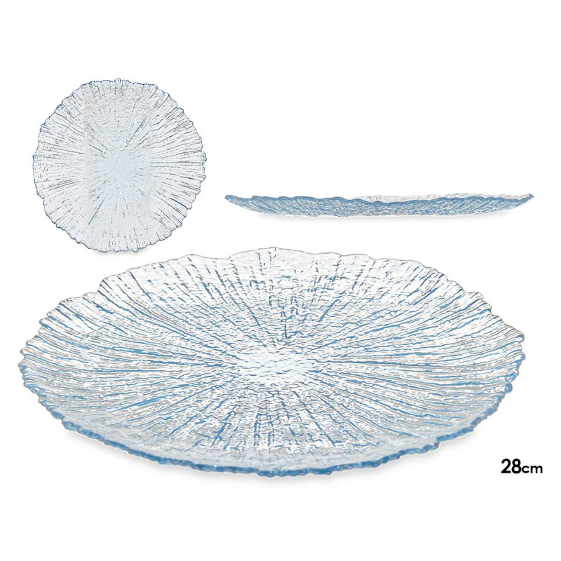 PLATO LLANO 28CM AZUL