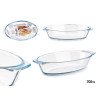BOROSILICATE OVAL TRAY WITH HANDLES 700ML