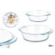 BANDEJA BOROSILICATO REDONDA ASAS 800ML