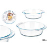 PLATEAU ROND EN BOROSILICATE AVEC POIGNÉES 800ML
