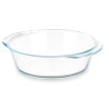 BOROSILICATE ROUND TRAY WITH HANDLES 800ML