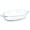 BOROSILICATE OVAL TRAY WITH HANDLES 800ML