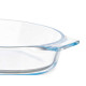BOROSILICATE OVAL TRAY WITH HANDLES 800ML