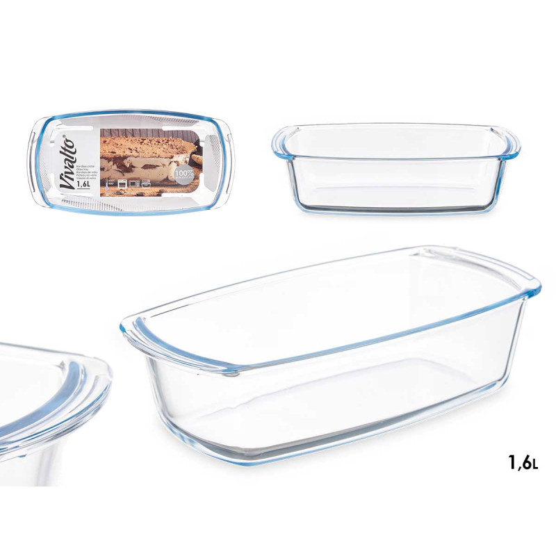 BANDEJA BOROSILICATO RECTANGULAR ASAS 1600ML