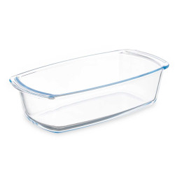 PLATEAU RECT EN BOROSILICATE AVEC POIGNÉES 1600ML