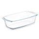 BOROSILICATE RECTANGULAR TRAY WITH HANDLES 1600ML