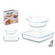 SET DI 2 VASSOI BOROSILICATO 800 1800ML