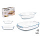 SET DI 2 VASSOI BOROSILICATO 700 2000ML