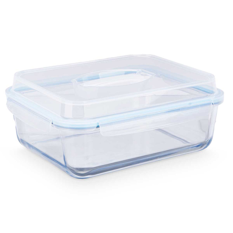 HERMETIC BOROSILICATE LUNCH BOX W HANDLES 4800ML