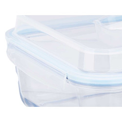 HERMETIC BOROSILICATE LUNCH BOX W HANDLES 4800ML