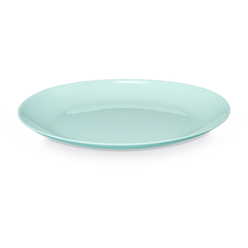 ROUND FLAT PLATE OPAL GREEN 24CM