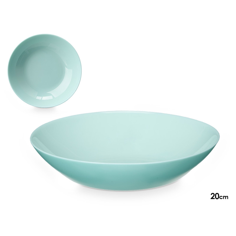 PLATO HONDO REDONDO OPAL VERDE 20CM