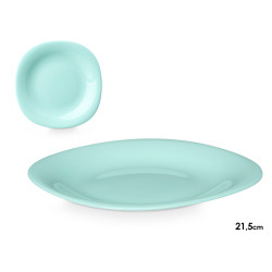 PRATO RASO QUADRADO OPAL VERDE 24CM