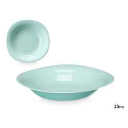 PIATTO FONDO QUADRATO OPAL VERDE 23 CM