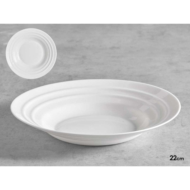 ASSIETTE CREUSE ONDES OPAL 22CM