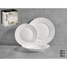 SET DINNERWARE OPAL EMBOSSED 18 PIECES 