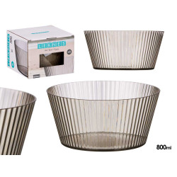 TAÇA PEQ CINZENTA RISCAS 800 ML