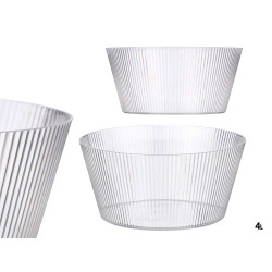BIG STRIPED TRANSPARENT BOWL 4 L 