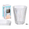 VASO RAYAS TRANSPARENTE 300 ML