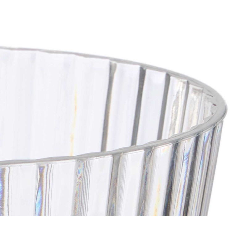 VASO RAYAS TRANSPARENTE 300 ML