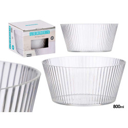 BOL A RIGHE TRASPARENTE PICCOLO 800 ML