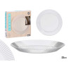PIATTO RIGHE TRASPARENTE 23CM DIAM