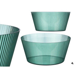 BIG STRIPED GREEN BOWL 4 L