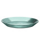 GREEN STRIPED PLATE 23CM DIAM