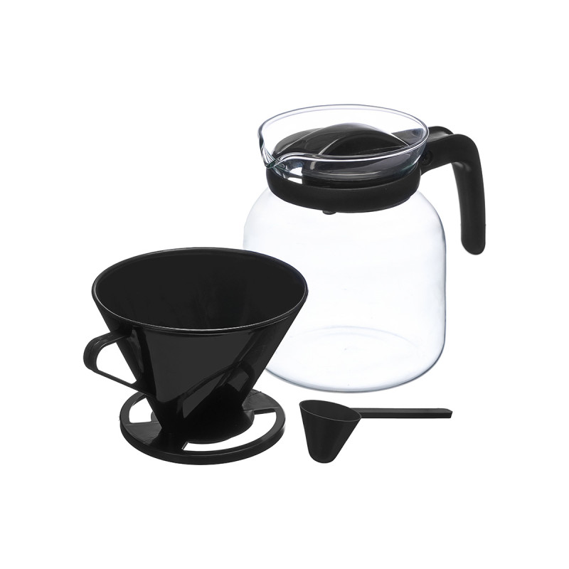 BLACK FILTER COFFEE POT 1,2L