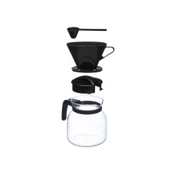 BLACK FILTER COFFEE POT 1,2L