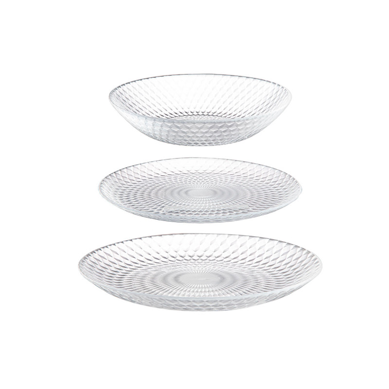 STOVIGLIE 12PZ ROMBI VETRO