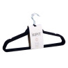 SET 6 BLACK FLOCKED HANGERS