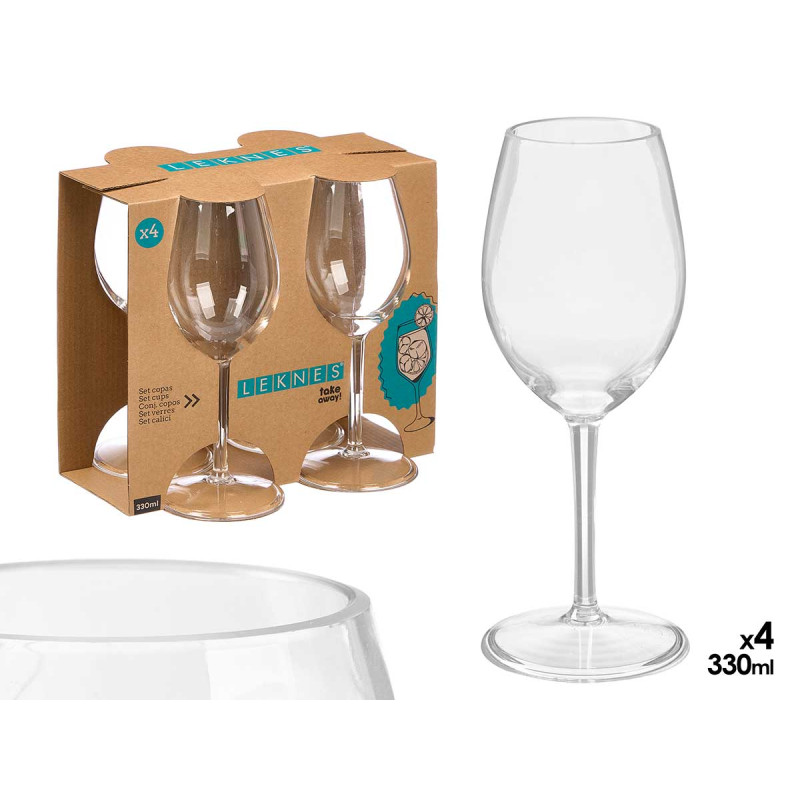 SET 4 TAZZE IN ACRILICO 330ML