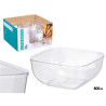 SMALL SQUARE BOWL TRANSPARENT 800 ML