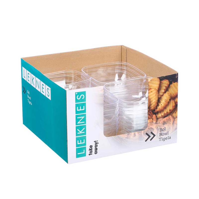 BOL CARRE PETIT TRANSPARENT 800 ML