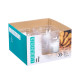 SMALL SQUARE BOWL TRANSPARENT 800 ML