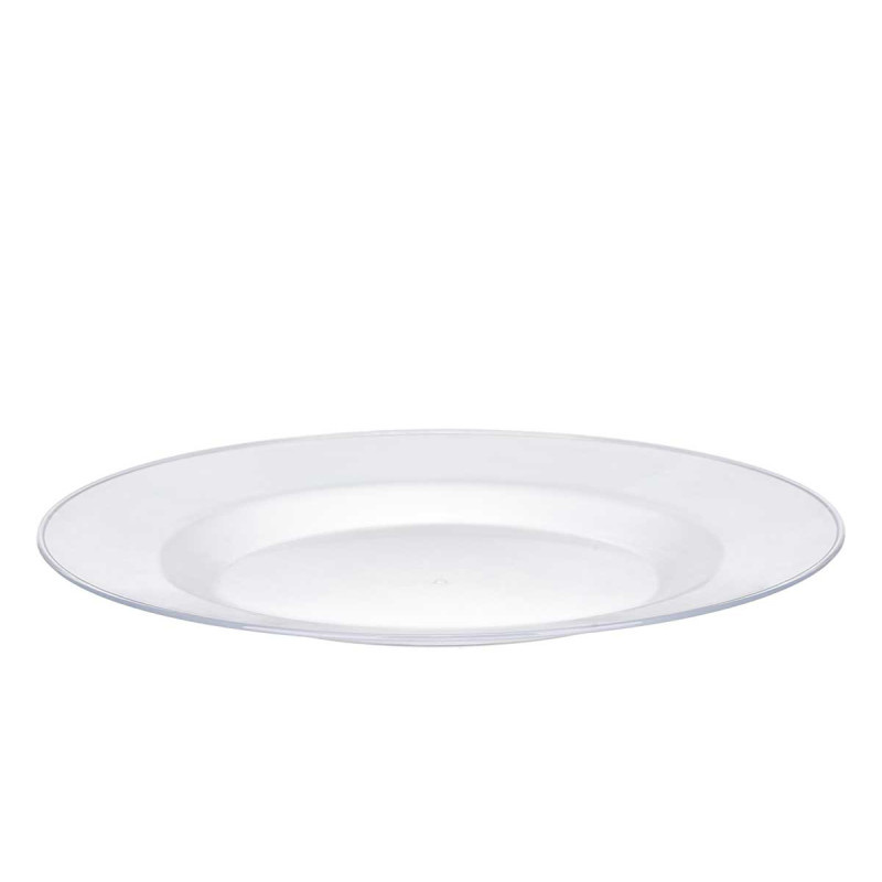 PRATO REDONDO GRANDE TRANSPARENTE 27,5CM DIAM