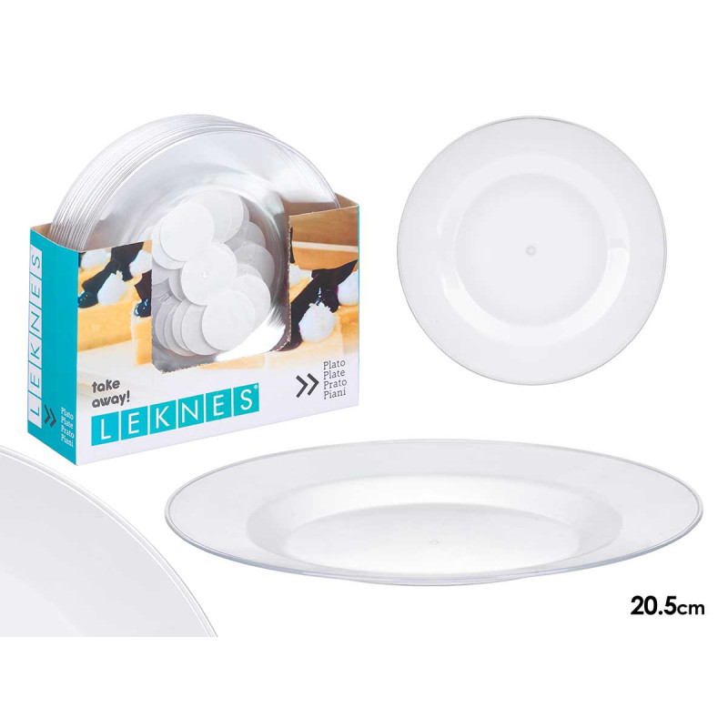 PRATO REDONDO PEQ TRANSPARENTE 20,5CM DIAM