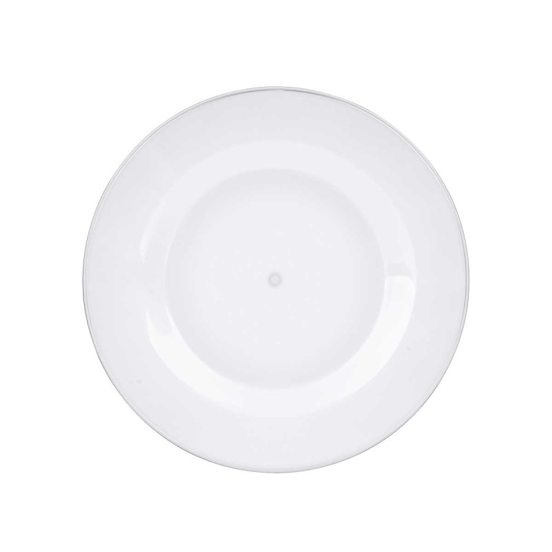 PLATO REDONDO PEQUEÑO TRANSPARENTE 20,5CM DIAM