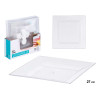 ASSIETTE CARRE GRANDE TRANSPARENT 27X27CM