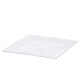 BIG SQUARE TRANSPARENT PLATE 27X27CM
