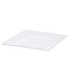 ASSIETTE CARRE GRANDE TRANSPARENT 27X27CM