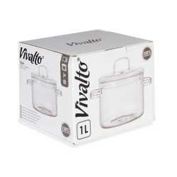 CAÇAROLA VIDRO BOROSILICATO 1000ML 