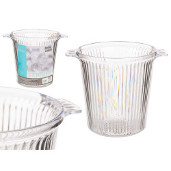 PORTA GELO RISCAS PLASTICO TRANSPARENTE