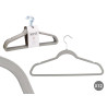 SET 12 GRAY FLOCKED HANGERS