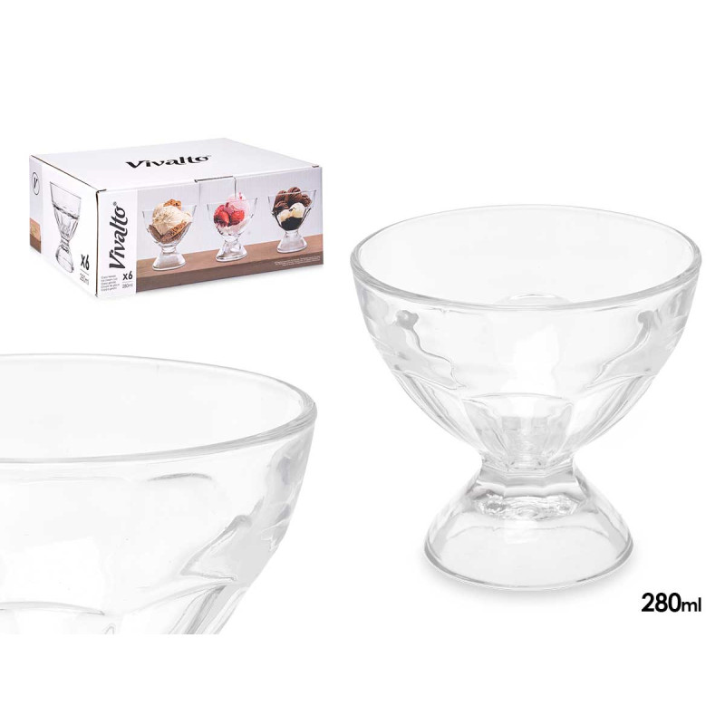 COPA HELADO VIDRIO CON PIE