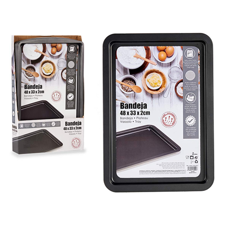 BANDEJA RECTANGULAR METAL 48CM